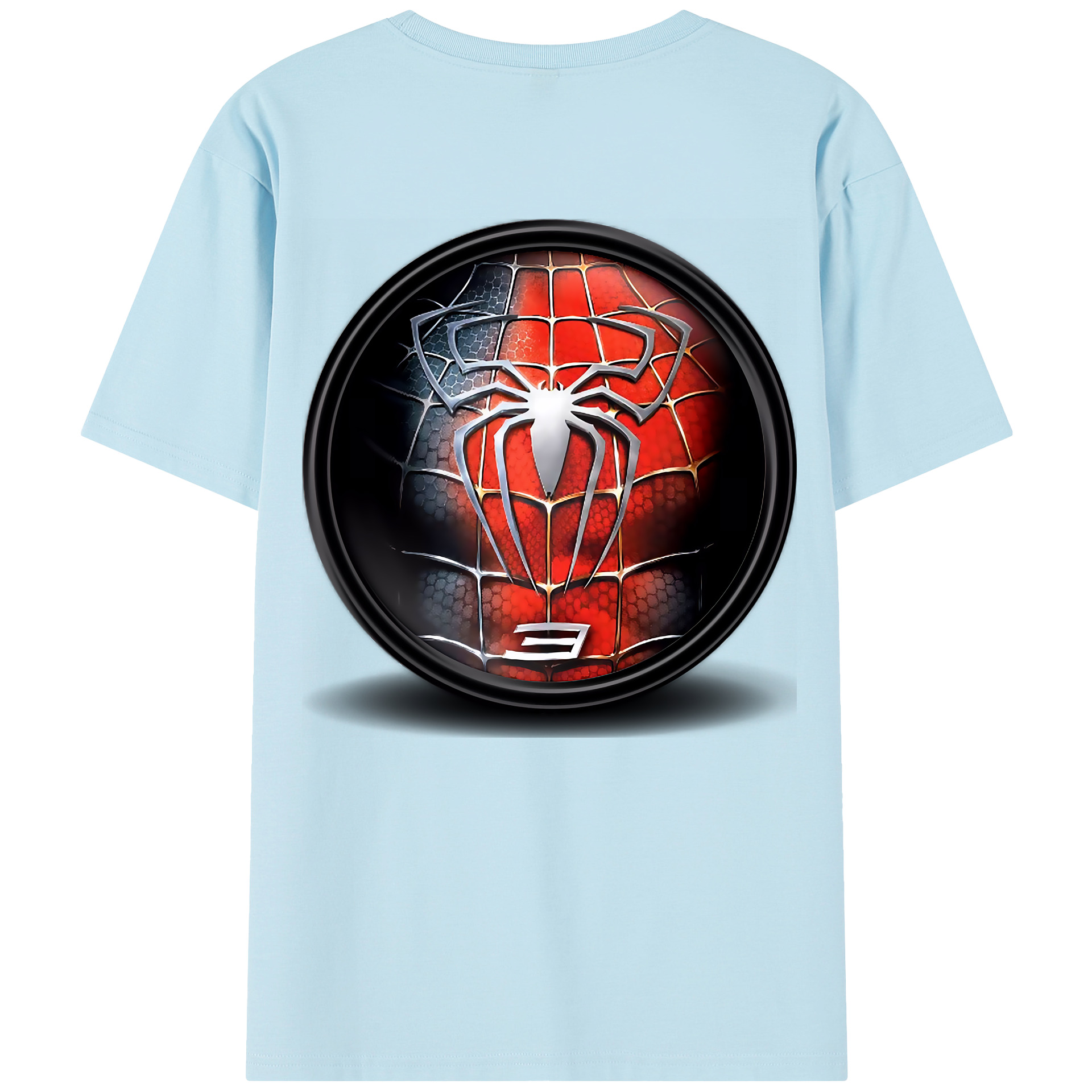 （画像用） Spider Man スパイダーマン 綿100％半袖Tシャツ（背面プリント）